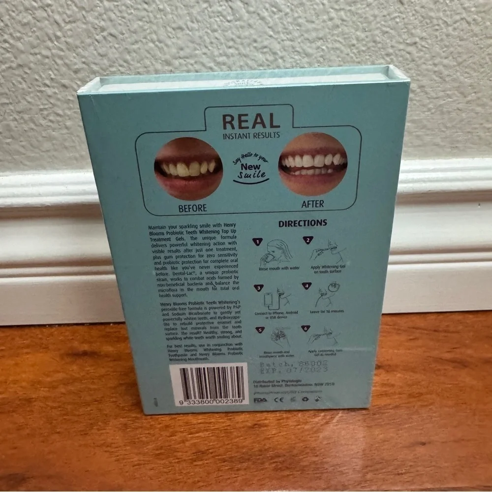 Henry Blooms Probiotic Teeth Whitening Top Up Treatment Gels